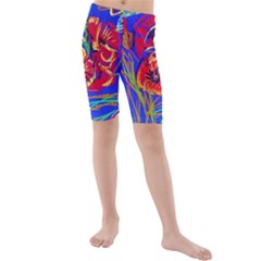 Poppies Kids  Mid Length Swim Shorts by bestdesignintheworld