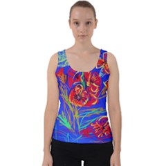 Poppies Velvet Tank Top by bestdesignintheworld