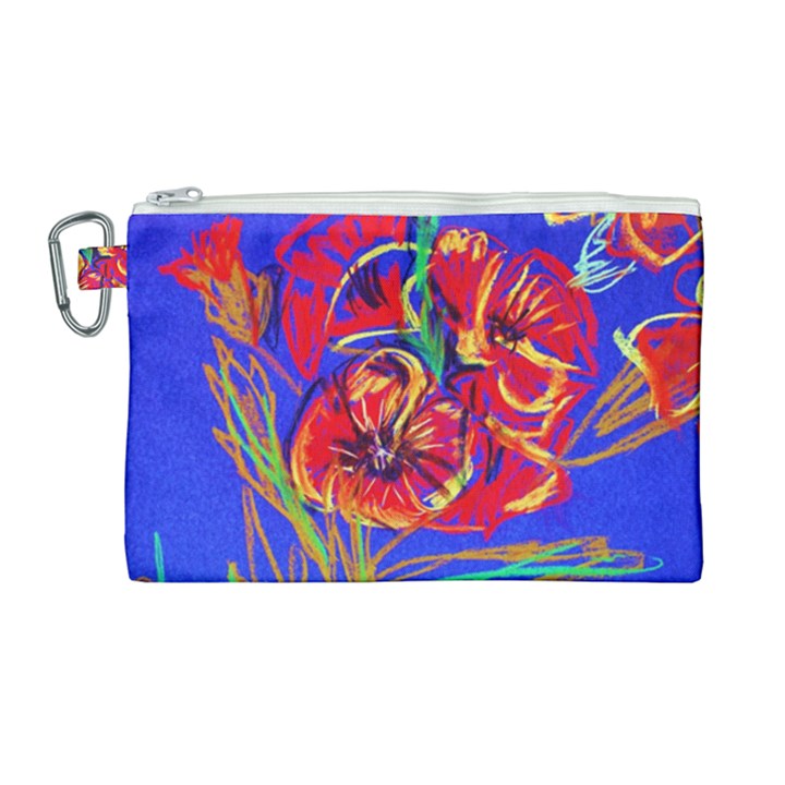 Poppies Canvas Cosmetic Bag (Large)