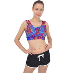 Poppies V-back Sports Bra by bestdesignintheworld