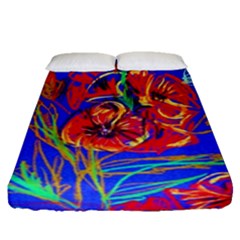 Poppies Fitted Sheet (queen Size) by bestdesignintheworld