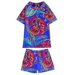 Poppies Kids  Swim Tee And Shorts Set by bestdesignintheworld