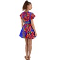 Poppies Flutter Sleeve Wrap Dress View2