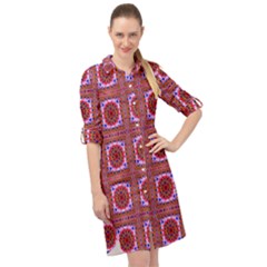 New Arrivals-a-8 Long Sleeve Mini Shirt Dress by ArtworkByPatrick