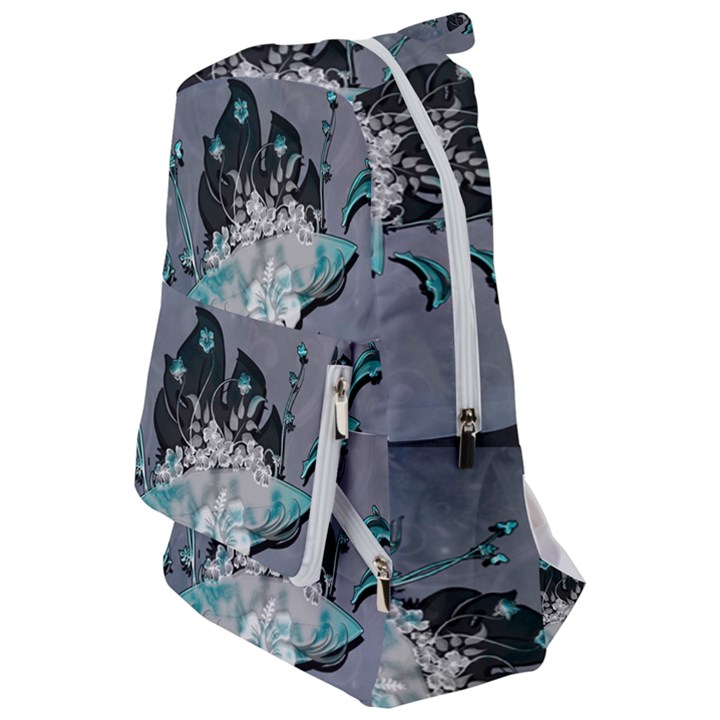 Sport, surfboard with flowers and fish Travelers  Backpack