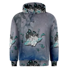 Sport, Surfboard With Flowers And Fish Men s Overhead Hoodie