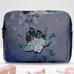 Sport, Surfboard With Flowers And Fish Make Up Pouch (large) by FantasyWorld7