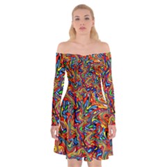 New Arrivals-a-9 Off Shoulder Skater Dress by ArtworkByPatrick