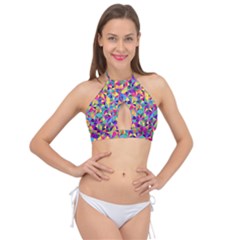 New Arrivals-a-11 Cross Front Halter Bikini Top