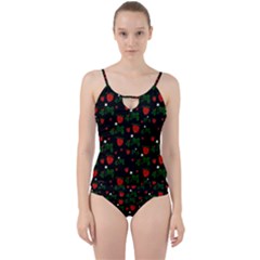 Strawberries Pattern Cut Out Top Tankini Set by bloomingvinedesign