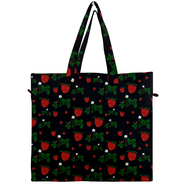 Strawberries pattern Canvas Travel Bag