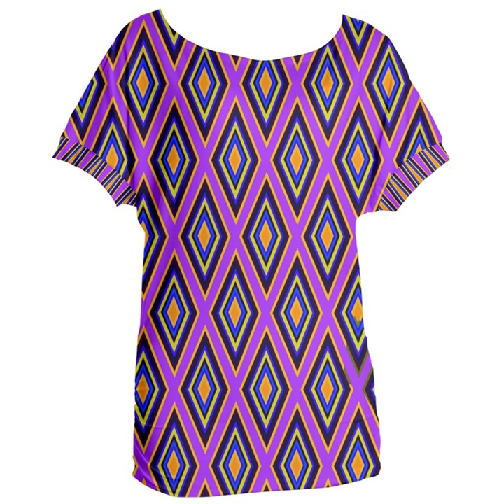 Colorful Diamonds Variation 4 Women s Oversized Tee