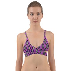 Colorful Diamonds Variation 4 Wrap Around Bikini Top