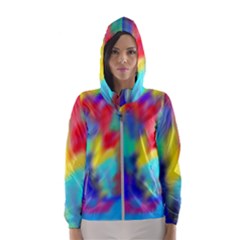 Soft Color Blend Women s Hooded Windbreaker by bloomingvinedesign