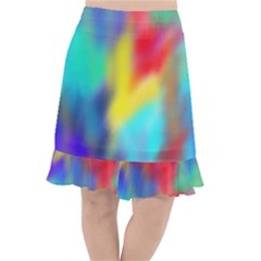 Soft Color Blend Fishtail Chiffon Skirt by bloomingvinedesign