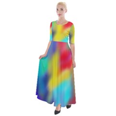 Soft Color Blend Half Sleeves Maxi Dress by bloomingvinedesign