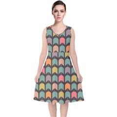 Zappwaits V-neck Midi Sleeveless Dress  by zappwaits