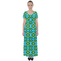 New Arrivals-a-12 High Waist Short Sleeve Maxi Dress by ArtworkByPatrick