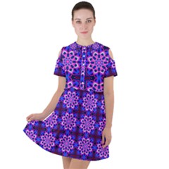 New Arrivals-a-9-13 Short Sleeve Shoulder Cut Out Dress 