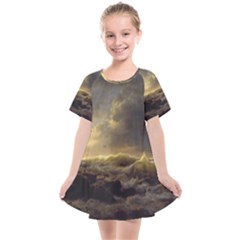 Andreas Achenbach Sea Ocean Water Kids  Smock Dress by Sudhe