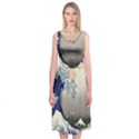 Image Woodblock Printing Woodcut Midi Sleeveless Dress View1