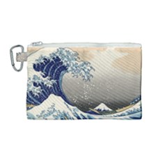 Image Woodblock Printing Woodcut Canvas Cosmetic Bag (medium) by Sudhe