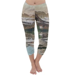 Glacier National Park Scenic View Capri Winter Leggings  by Sudhe