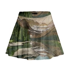 Glacier National Park Scenic View Mini Flare Skirt by Sudhe