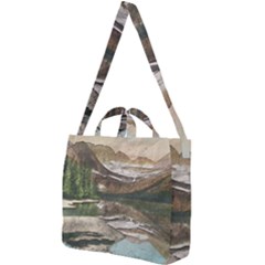 Glacier National Park Scenic View Square Shoulder Tote Bag by Sudhe