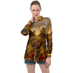 Painting Oil Painting Photo Painting Long Sleeve Satin Shirt