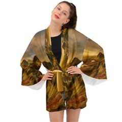 Painting Oil Painting Photo Painting Long Sleeve Kimono by Sudhe