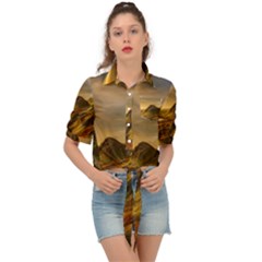 Painting Oil Painting Photo Painting Tie Front Shirt 