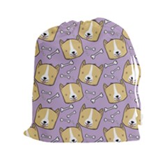 Corgi Pattern Drawstring Pouch (xxl) by Sudhe