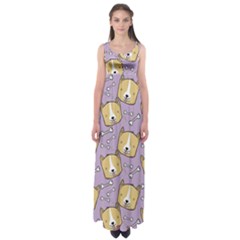 Corgi Pattern Empire Waist Maxi Dress by Sudhe