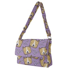 Corgi Pattern Full Print Messenger Bag by Sudhe