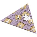 Corgi Pattern Wooden Puzzle Triangle View2