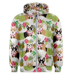 Corgis Pattern Men s Zipper Hoodie by Sudhe