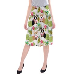 Corgis Pattern Midi Beach Skirt by Sudhe