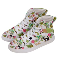 Corgis Pattern Men s Hi-top Skate Sneakers by Sudhe