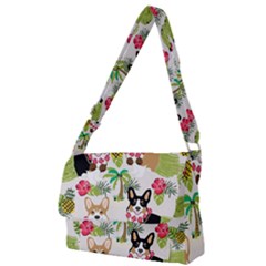 Corgis Pattern Full Print Messenger Bag by Sudhe