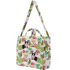 Corgis Pattern Square Shoulder Tote Bag by Sudhe