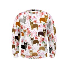 Corgis Corgi Pattern Kids  Sweatshirt by Sudhe