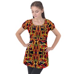 Rby-48 Puff Sleeve Tunic Top by ArtworkByPatrick