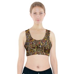 Drawn Sports Bra With Pocket by ArtworkByPatrick