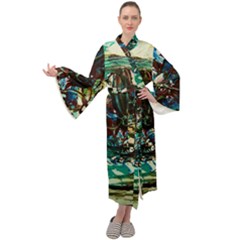 Clock-1-1 Maxi Velour Kimono