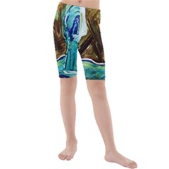 Wood Horsey-1-1 Kids  Mid Length Swim Shorts by bestdesignintheworld