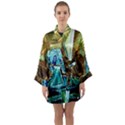 wood horsey-1-1 Long Sleeve Satin Kimono View1