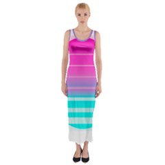 Portable Network Graphics Fitted Maxi Dress by Sudhe