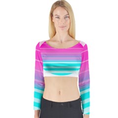 Portable Network Graphics Long Sleeve Crop Top by Sudhe