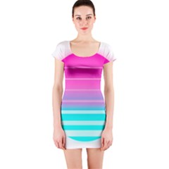 Portable Network Graphics Short Sleeve Bodycon Dress by Sudhe